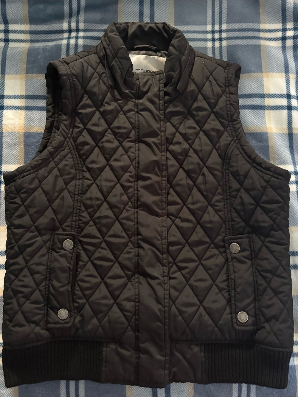 Maurices Black Quilted Vest